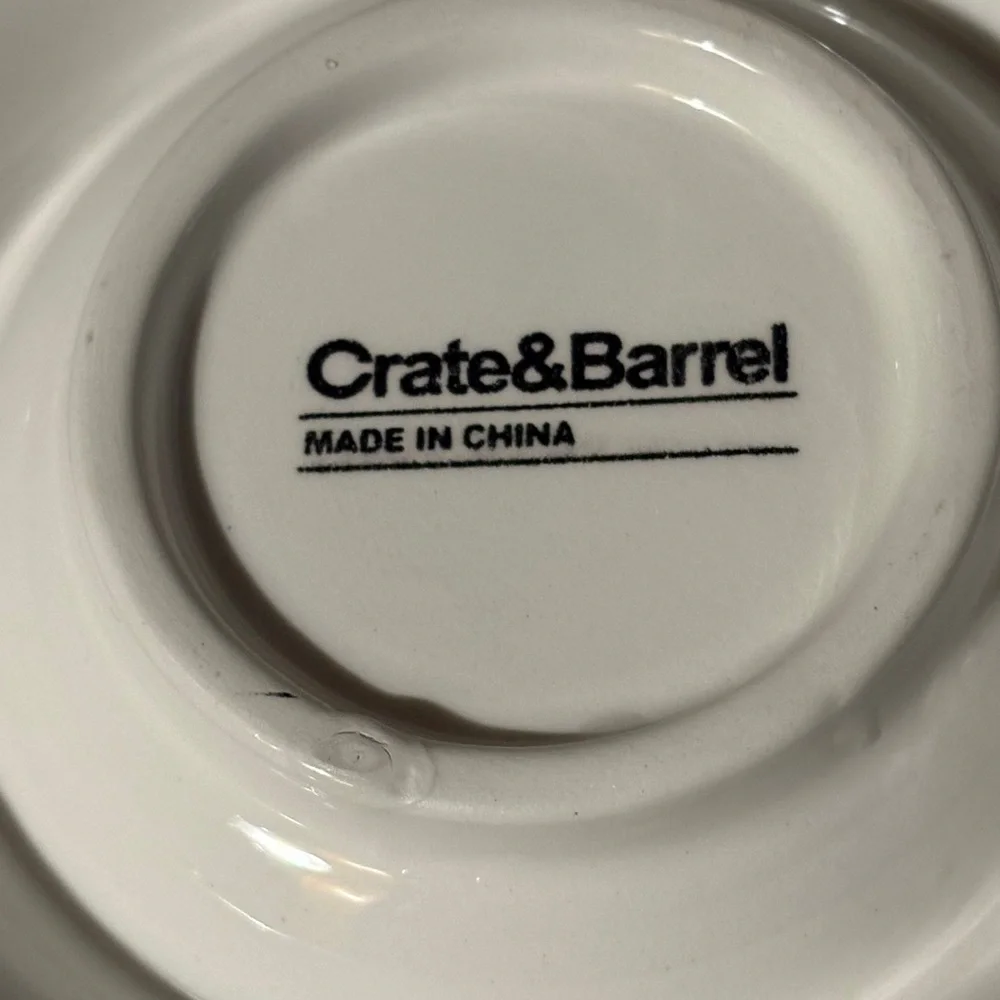 Crate & Barrel Colorful Ceramic Lime And Margarita Rim Salter Divided Dip Bowl